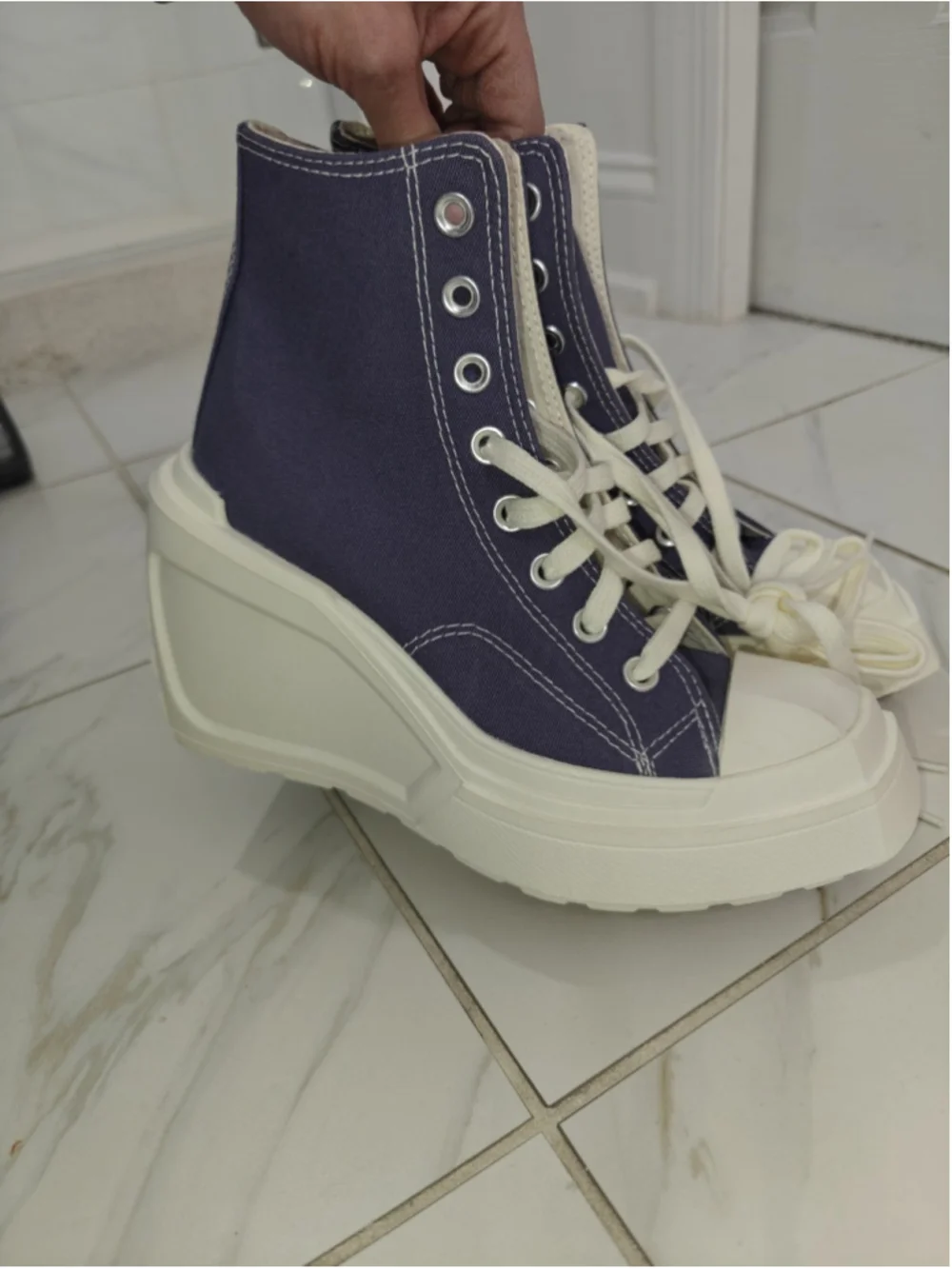 Converse Chuck 70 De Luxe Wedge 'lavender Ash' Women's Shoe New W/o Box Size 5.5